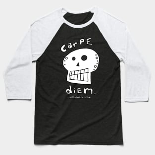 Carpe Diem Skull Baseball T-Shirt